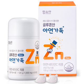 HONGKI TONGKI 葡萄糖酸含鋅補充錠, 120顆, 1罐