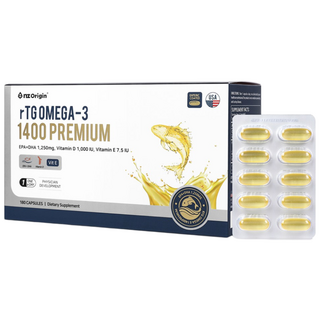 nz Origin rTG Omega-3 1400 Premium膠囊, 180顆, 1盒