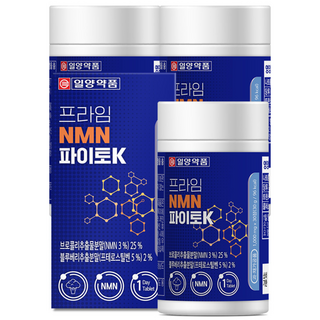 [단독특가] 일양약품 프라임 식물성 NMN 파이토K / NAD+ 엔엠엔 프테로스틸벤 퀘르세틴 베타인 함유, 30정, 30g, 3박스