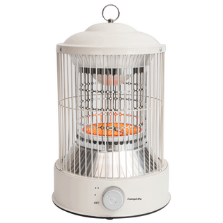 컴프라이프 가정용 캠핑용 원통형 하이라이트 전기난로, 화이트, CP2302A