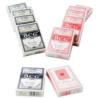 BCG 보급형 트럼프 카드 포커 카드 1타스, 블루+레드, 1개
