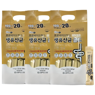 서울약사신협 프로바이오틱스 생유산균 골드 2.5g 120포 (리필팩), 300g, 3개
