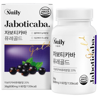 자보티카바 퓨레식약청인증 자보티카바 브라질산 자보디카바 열매 효능, 4개, 60정