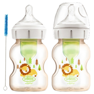 닥터브라운 옵션스 플러스 PPSU 와이드넥 데코 젖병 150ml 2P (1단계 젖꼭지포함), 일반, 2개