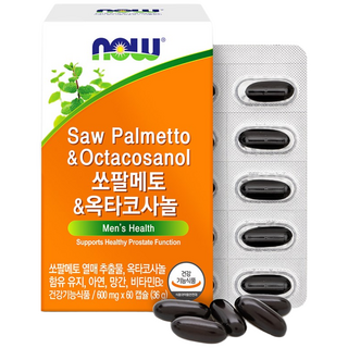나우푸드 쏘팔메토&옥타코사놀 60캡슐 2개월분, 60정, 1박스