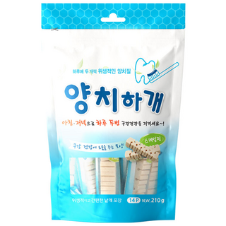 양치하개 강아지 덴탈껌 14p, 스케일링, 210g, 1개