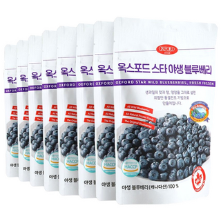 [일반 블루베리보다 높은 고성분] 캐나다100% 옥스포드 야생블루베리 동결건조 과일칩, 30g, 8개