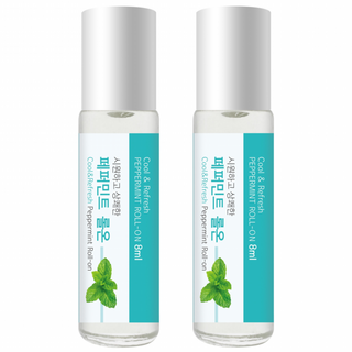 더허브샵 아로마 롤온 오일 페퍼민트, 8ml, 2개