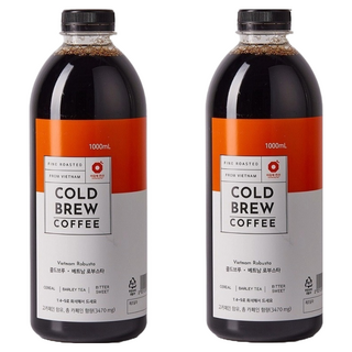 아침에한잔 로부스타 더치커피 콜드브루 원액, 2개, 1l, 1개입