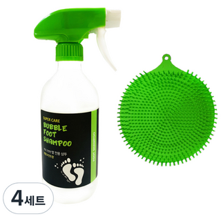 足部泡沫清潔液 檸檬薄荷香 500ml+洗腳刷 隨機出貨, 4組