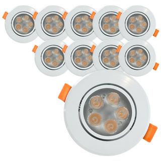 SKD LED 3인치 할로겐 램프 5W (일체형) 각도조절 매입등 매립등, 10개, 전구색(노란빛)