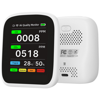 경량 CO 일산화탄소 CO2 이산화탄소 멀티 측정기 와이파이, 1개