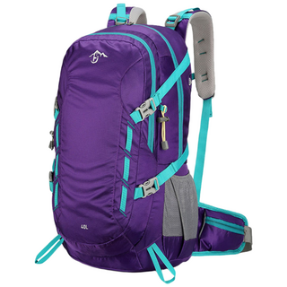 Aesero 등산배낭 아웃도어 초경량 대용량 40L 등산가방 남자 여성 배낭 백팩, 퍼플
