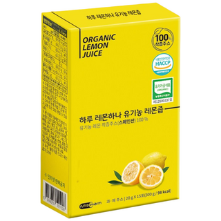 유기농 NFC 레몬즙 100% 스틱 레몬수, 20g, 8개