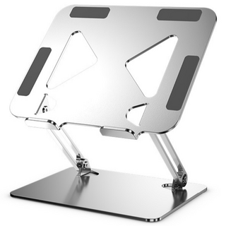 제이나인 노트북 거치대 메탈 쿨링홀 높이 각도 조절, 실버, 1개