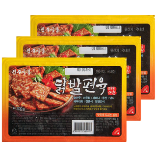 진주식품 닭발편육, 300g, 3개