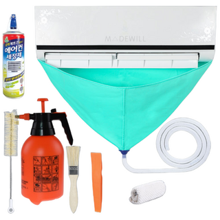 몽키아트 벽걸이 창문형 시스템 에어컨청소 키트 도구 세트 셀프 청소 세척 장비 스탠드, 1개, 에어컨청소키트