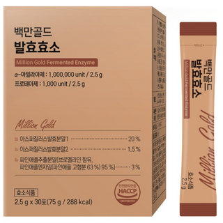 백만골드발효효소 100민역가 탄수화물 분해효소, 1개, 30회분