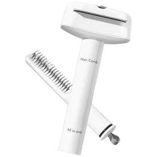 YAPOGI 가정용 개와 고양이 전용 털갈이빗 매듭빗 얇은 빗 바늘빗의 3 in 1 애완용 빗, 1개, 흰색