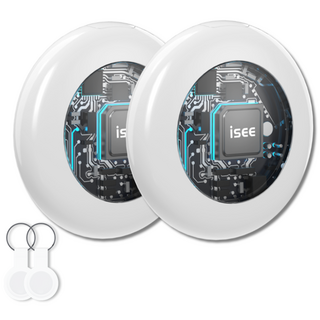 isee 아이시 애플인증 Find My 아이시태그 트래커 스마트태그 미아방지 위치추적기 나의찾기 호환, 2개, 화이트