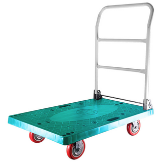 PVC바퀴 접이식 사각대차 핸드카트 카트, 750x450중형PVC, 초록, 1개