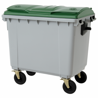 포세도 생활폐기물 분리수거함 1100리터 (평자형) 대용량 종량제 일반쓰레기수거함, 녹색, 1개
