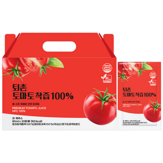 퇴촌마토 저온진공 추출공법 갈아만든 HACCP 인증 토마토즙, 20개, 80ml