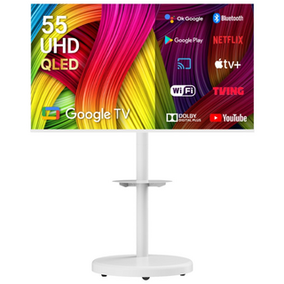 무빙큐빅스 스마트 55인치 4K UHD QLED 삼탠바이미 화이트에디션 SET 이동식 tv 거치대 삼텐바이미 스탠바이미 중소바이미, GTNB551UHD, 고객직접설치, 스탠드형, 139cm(55인치)