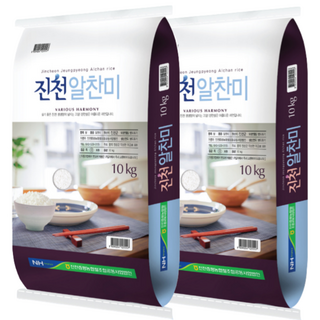 진천증평농협 진천쌀 알찬미 상등급 20kg(10kg+10kg), 2개, 10kg