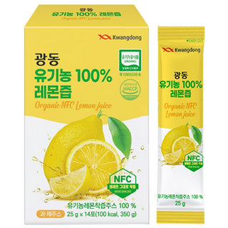 광동 레몬즙 유기농 레몬착즙주스 디톡스, 350g, 1박스