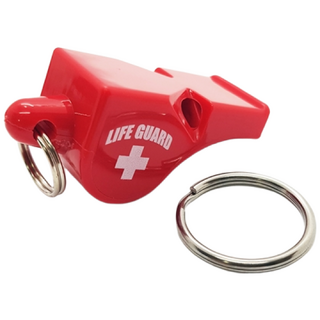 LIFE GUARD 라이프가드 휘슬 랜야드 스텐링포함 젖어도 소리나는 고음 폭스 휘슬 호루라기, 1개
