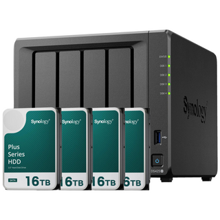 [ 시놀로지 공식총판 ] 시놀로지 나스 DS425+4bay [64TB]HAT3310-16TBX4EA 합본 기업용 NAS