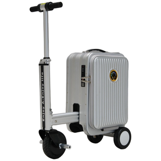 타고다니는 스마트 전동 캐리어 20인치 스마트캐리어 전동캐리어 20인치캐리어 여행가방 경량캐리어 기내반입, 실버, 20, 줄무늬