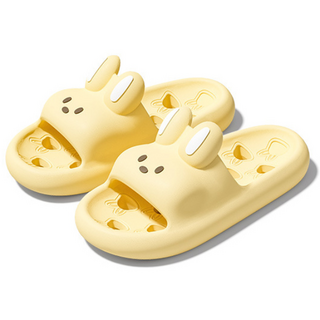 곰돌이샵 말랑말랑 몽실 토끼 물빠짐 EVA 욕실 슬리퍼 커플 욕실화 실내화, 1개, 옐로우
