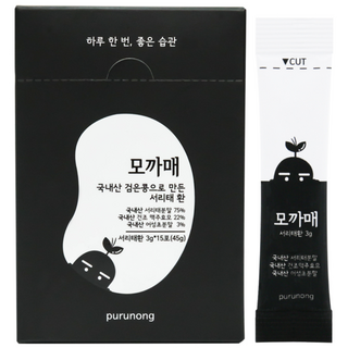 PURUNONG 烏髮美 啤酒酵母 霜降黑豆 黑豆丸 15入, 45g, 1個