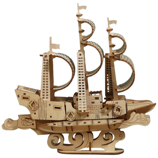 3D 입체퍼즐 범선 나무퍼즐 DIY 퍼즐, 308피스, 우드, 1개