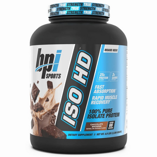 BPI 스포츠 ISO HD 퓨어 아이솔레이트 프로틴 (초코 브라우니 맛) 2 208g, 2개