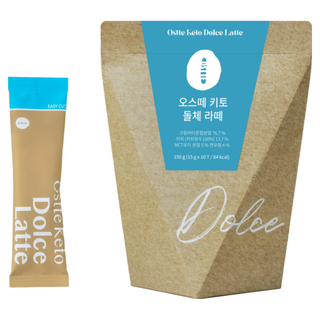 오스떼 방탄커피 (돌체라떼) 버터 키토커피 연유 무설탕, 1박스, 15g, 10개입