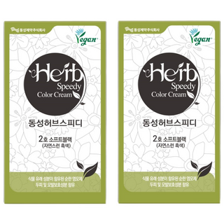 Dongsung 東星 [Vegan Life] Herb Speedy 純素護髮染髮霜, 2個, 柔和黑