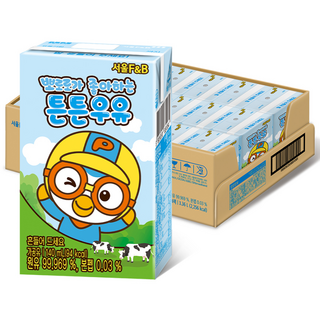 Seoul F&B Pororo喜歡的牛奶, 140ml, 24入