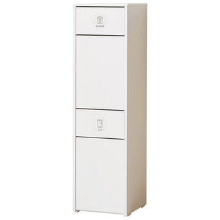 파로마 슬림 E0 분리수거함 타워형 2칸 320 (봉투증정), 화이트(타워2칸)