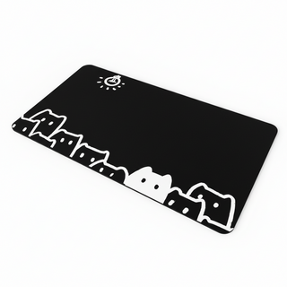 게이밍 장패드 고양이 캐릭터 마우스패드 방수코팅 400X900X3MM, 1개, 블랙