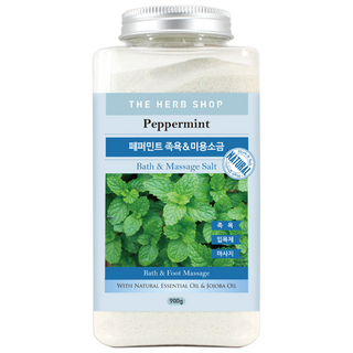 THE HERB SHOP 大容量薄荷足浴&美容鹽, 900g, 1個