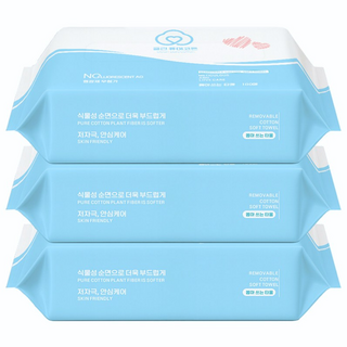 클린퓨어코튼 천연 순면 일회용 페이스타올, 3개, 100매