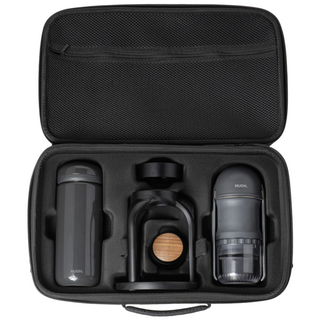 레버프레소 V4 트래벌킷 미니 휴대용 에스프레소 머신 아웃도어 캠핑 가정용 수동 커피머신, 가압필터(크래마), 검정