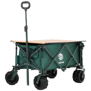 [블랙 프라이데이 이벤트] 스마트무브 프리미엄 캠핑 웨건 광폭바퀴 뒷문 확장형, 카키, 1개