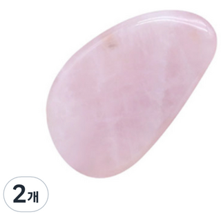 LUNA STONE 玫瑰石英鵝卵石刮痧板, 2個, 單一顏色