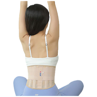 얇은 허리 보호대 의료용 :: 척추보호대 허리 지지대 디스크복대 요추 여름용 골프 보조대 망사 고급형 건강밴드, 1개