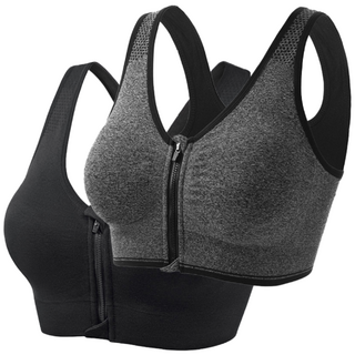 cikicoco 앞지퍼 스포터 스포츠브라 2종세트 S~5XL (1+1) 러닝브라 요가 필라테스