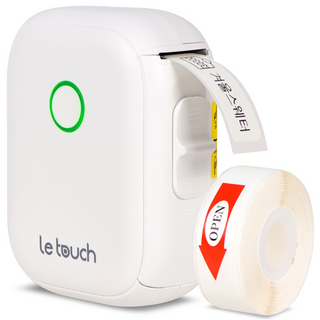 레터치 P12 라벨프린터 네임스티커 라벨기 (라벨지1개포함) P12 라벨프린터+사각화이트라벨지 1개, 화이트, 1개